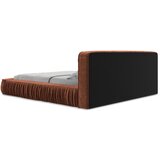 Makamii Tapecirani bračni krevet u boji terakote s prostorom za odlaganje s letvičastim okvirom 180x200 cm Keoni - | shoptok.hr