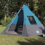 Tipi šator s krovom s pohranom Plava 383 x 338 x 217 cm taft | shoptok.hr