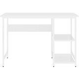  Računalniška miza bela 105x55x72 cm MDF in kovina, (20608884) | Shoptok.si