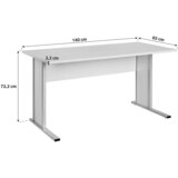MID.YOU PISALNA MIZA kovina, leseni material barve bukve | Shoptok.si
