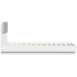 vidaXL Posteljni okvir z vzglavjem bel 75x190 cm inženirski les | Shoptok.si