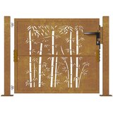  Vrtna vrata 100x75 cm Corten čelik dizajn od bambusa | shoptok.hr