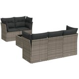 Maison Chic Seti vrtnega pohištva - Vrtna garnitura - Vrtni pohištvo set 6-delna z blazinami siv poli ratan, (21808543) | Shoptok.si