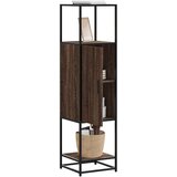 vidaXL Visoka omara rjavi hrast 35,5x35x139 cm inž. les in kovina | Shoptok.si