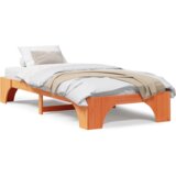  Krevetna konstrukcija Smeđi vosak Čvrsto drvo 90 x 200 cm | shoptok.hr