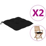 vidaXL Blazine za stole 2 kosa črne 40x40x7 cm blago | Shoptok.si