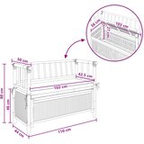  Klupa za vrtno skladištenje 110 x 47 x 80 cm Bambus Prirodna | shoptok.hr