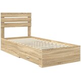  Krevetna konstrukcija s ladicama Sonoma hrast 90 x 190 cm Slike