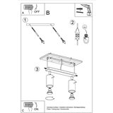 Nice Lamps Opečnato oranžna stropna svetilka 6x30 cm Etna – | Shoptok.si