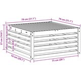 Vanjski stol Čvrsto drvo akacije Bijela 79 x 79 x 37 cm | shoptok.hr