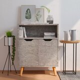  Komoda siva boja betona 60 x 30 x 72 cm od konstruiranog drva | shoptok.hr