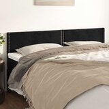  Posteljno vzglavje 2 kosa črno 90x5x78/88 cm žamet, (20932709) | Shoptok.si