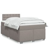 vidaXL Krevet s oprugama i madracem smeđesivi 120 x 190 cm od tkanine | shoptok.hr