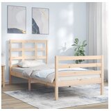 vidaXL Posteljni okvir z vzglavjem 100x200 cm trden les Cene
