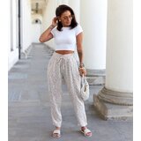 UR/CEO Beige floral wide pants Ippocrate | Shoptok.si