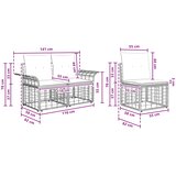  Set vanjskih sofa 4 pcs Prirodna i krema bijela Poliester | shoptok.hr
