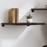  Zidna polica tamnosmeđa 60x60x(2-4) cm od obrađene hrastovine | Eponuda.com