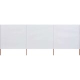  Vjetrobran s 3 panela od tkanine 400 x 160 cm pješčano bijeli Cijene