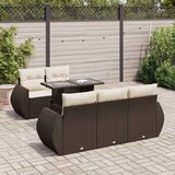 vidaXL 6-dijelni set vrtnih sofa od poliratana s jastucima smeđi | shoptok.hr