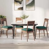 vidaXL Sedežne blazine 2 pcs Temno zelena 40 x 40 x 6 cm blago | Shoptok.si