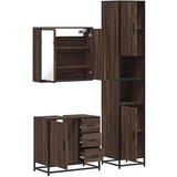 vidaXL 3-dijelni set kupaonskog namještaja boja smeđeg hrasta drveni | shoptok.hr