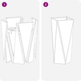  Cvetlično korito srebrna 30 x 30 x 75 cm Nerjaveče jeklo, (5000207385) | Shoptok.si