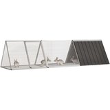  Kavez za zečeve antracit boje 302,5 x 80,5 x 71 cm pocinčani čelik | shoptok.hr