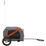 vidaXL Kolesarska prikolica za psa oranžna in siva oxford bl | Shoptok.si