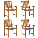 Maison Chic Vrtni stoli - Stol za vrt z blazinami 4 kosi trden akacijev les JS2334, (21877136) | Shoptok.si