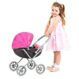 Chipolino KOLICA ZA LUTKE "DAISY" grey / pink linen | shoptok.hr