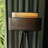  Duolla - Stojeća lampa WOOD BOHO 1xE27/15W/230V prečnik 45 cm crna/bež | Eponuda.com