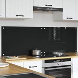  Kuhinjski zid 2 pcs Crna 80 x 50 cm Staklo otporno na udarce | Eponuda.ba