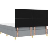 Box Spring Krevet s Madracem Svijetlosiva Super King Tkanina | shoptok.hr