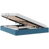  Otomanski krevet s pohranom Tamno plava 160 x 200 cm Baršun | shoptok.hr