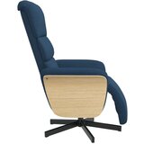  Naslonjač od tkanine s osloncem za noge plavi | shoptok.hr
