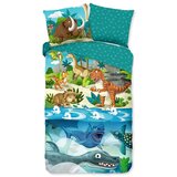 Good Morning Plava pamučna dječja posteljina za krevet za jednu osobu/za produženi krevet 140x220 cm Prehistoric – | shoptok.hr