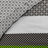 Douceur d intérieur Črno-bela bombažna posteljnina za zakonsko posteljo/podaljšana z rjuho/6-delna 240x220 cm Meiko – | Shoptok.si
