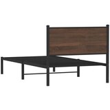 Metalni okvir kreveta s uzglavljem smeđa boja hrasta 100x190 cm | shoptok.hr