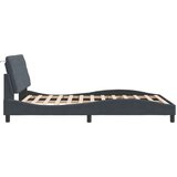 vidaXL Posteljni okvir z vzglavjem temno siv 140x190 cm žamet | Shoptok.si