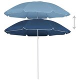 vidaXL Vrtni suncobran s čeličnom šipkom 180 cm plavi | shoptok.hr