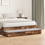 vidaXL Predali pod posteljo iz prekajene hrasta 150x36,5x16,5 cm, inženirski les, (22008197) | Shoptok.si