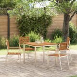 vidaXL zunanja jedilna miza 90x90x74.5 cm trden les akacije | Shoptok.si
