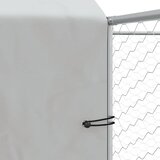 Vanjski kavez za pse s krovom srebrni 6x6x2,5 m pocinčani čelik | shoptok.hr
