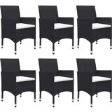  7-dijelni vrtni blagovaonski set crni | shoptok.hr