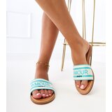 D/CEO marka niezdefiniowana Blue flip-flops with embroidered strap Fargiza | Shoptok.si