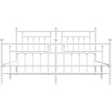  Metalni okvir kreveta uzglavlje i podnožje bijeli 183x213 cm | shoptok.hr