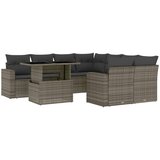 Maison Chic Seti vrtnega pohištva - Vrtna garnitura - Vrtni pohištvo set 9-delna z blazinami siv poli ratan, (21798650) | Shoptok.si