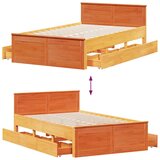  Okvir kreveta bez madraca s uzglavljem 120x200 cm od borovine | shoptok.hr