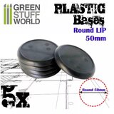 Green Stuff World Peana PLASTICO Redonda / Plastic Round Base 50mm - PACKx5 Cene