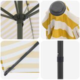  Vrtni suncobran 270 x 270 cm Poliester Pravokutni Žuta i bijela | shoptok.hr